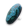 malachite chrysocolle bague