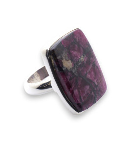 bague argent pierre pourpre