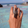 bague argent pyrite ardoise