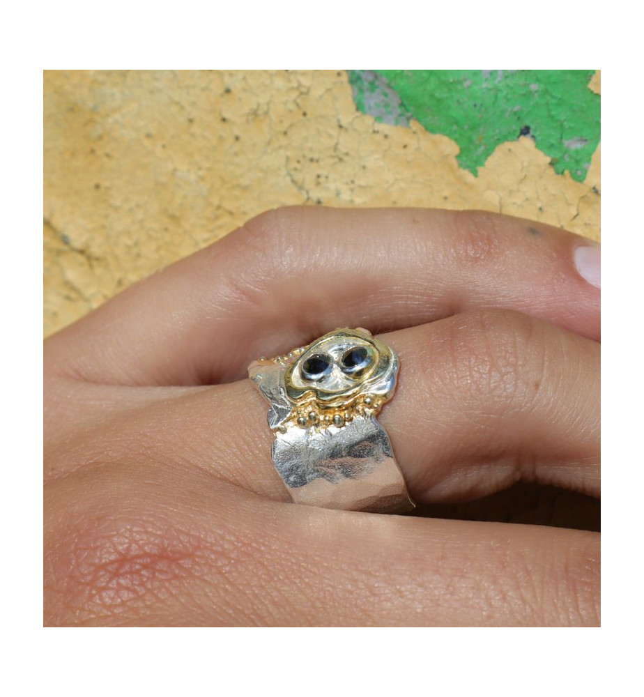 bague createur argent femme