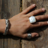 bague nacre blanc