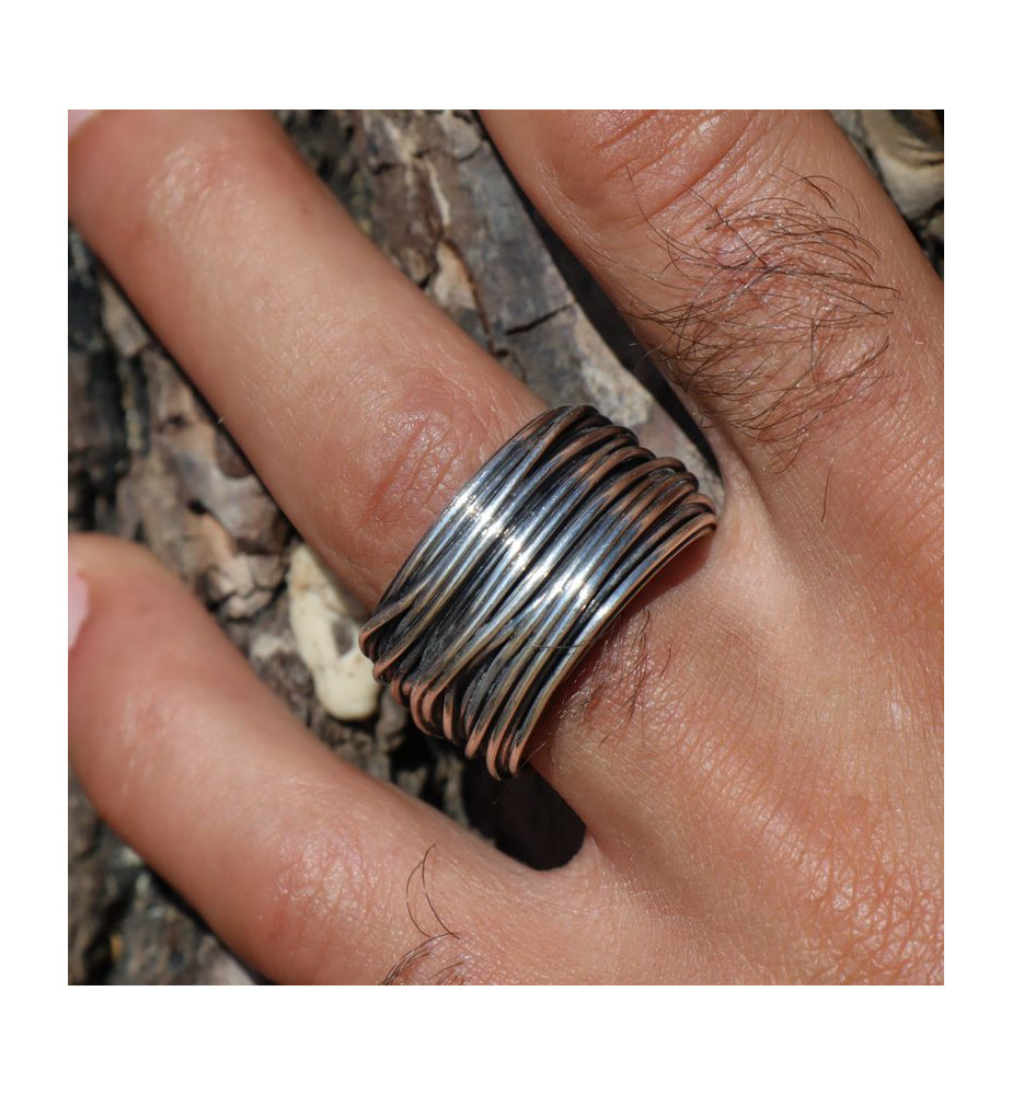 bague fil d'argent homme