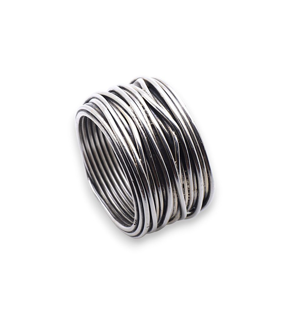 bague fil d'argent femme