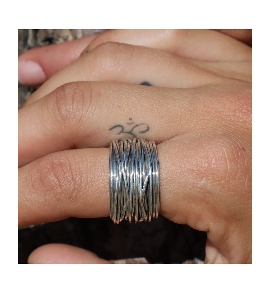 bague épaisse argent