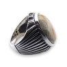 bague homme argent agate