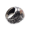 bague homme argent agate