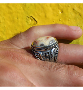 bague agate homme