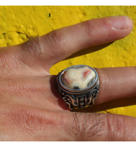 bague argent avec agate