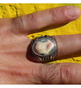 bague homme argent avec pierre