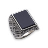 bague argent onyx