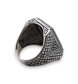 onyx bague noir homme