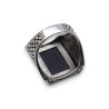 bague onyx noir homme