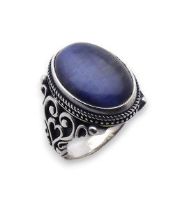 bague cyanite bleue