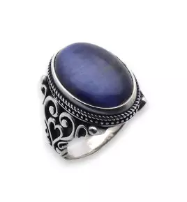 bague cyanite bleue