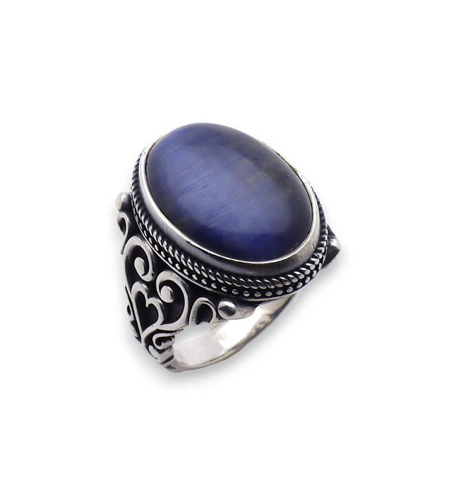 bague cyanite bleue