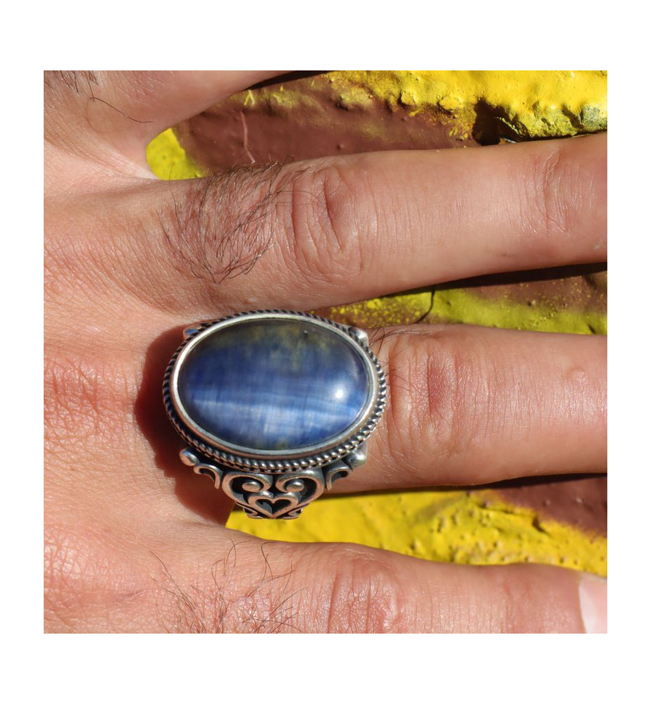 bague homme cyanite