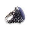 bague homme pierre bleu