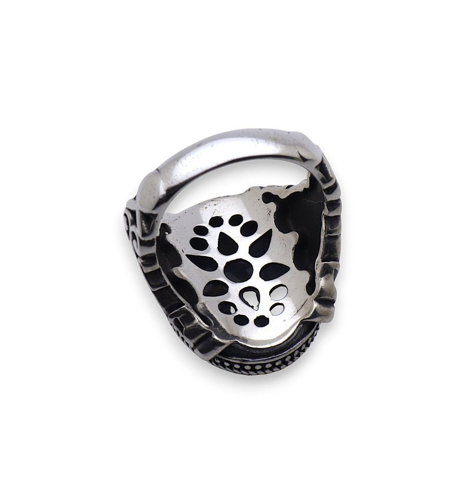 bague homme argent pierre