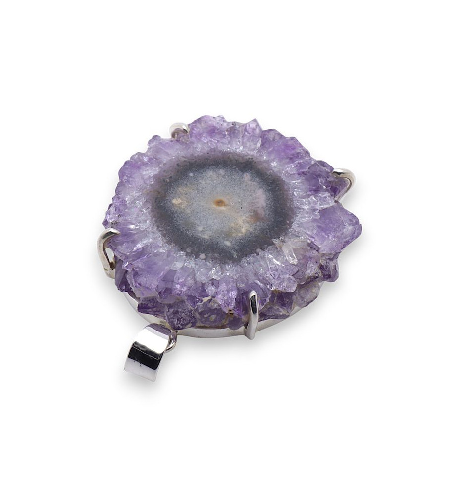 pendentif améthyste argent