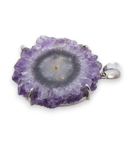 pendentif améthyste stalactite