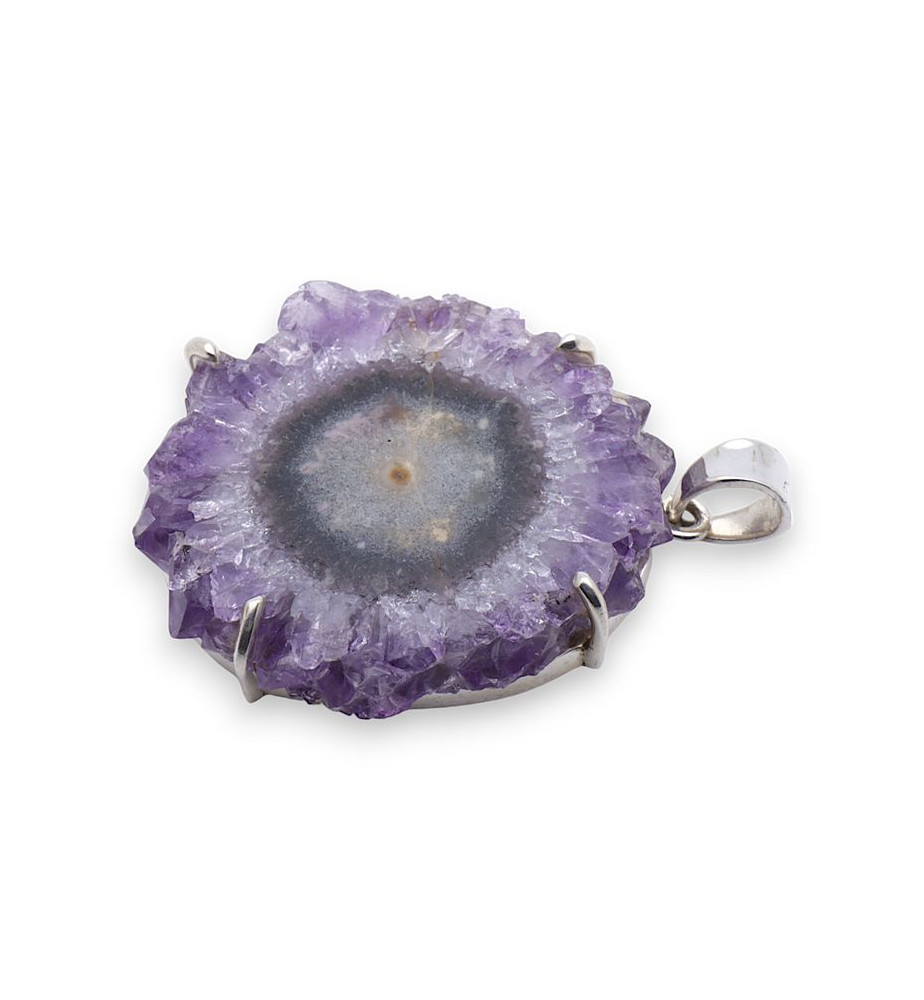 pendentif améthyste stalactite