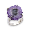 bague améthyste stalactite argent