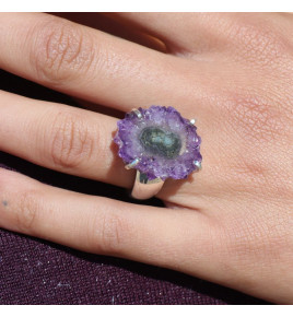 bague pierre violet