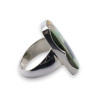 bague argent pierre verte