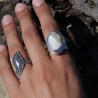 bague fossil argent