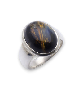 bague argent avec pietersite