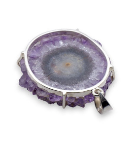 pendentif argent avec amethyste