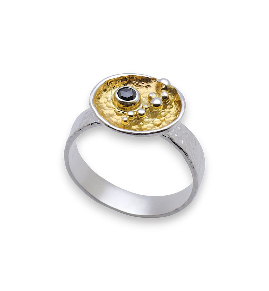 bague argent avec diamant