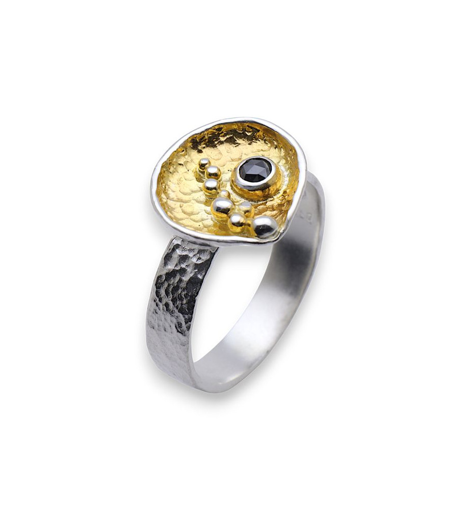 bague argent diamant femme