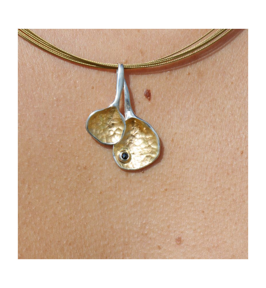 pendentif femme argent diamant