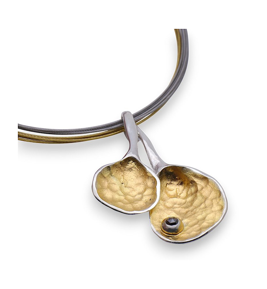 pendentif argent diamant