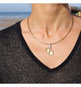 pendentif argent diamants noirs