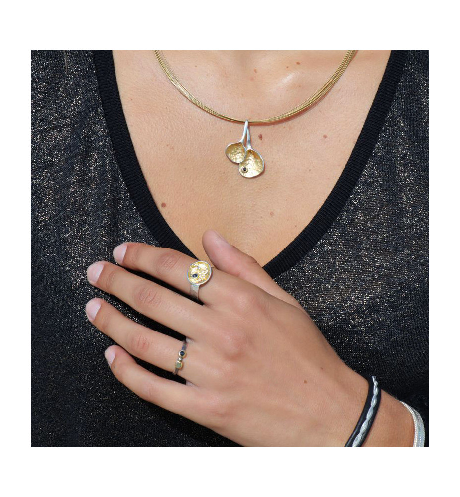 diamant noir pendentif argent