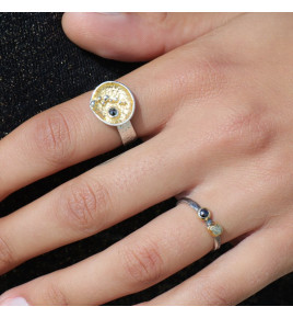 bague argent avec diamant