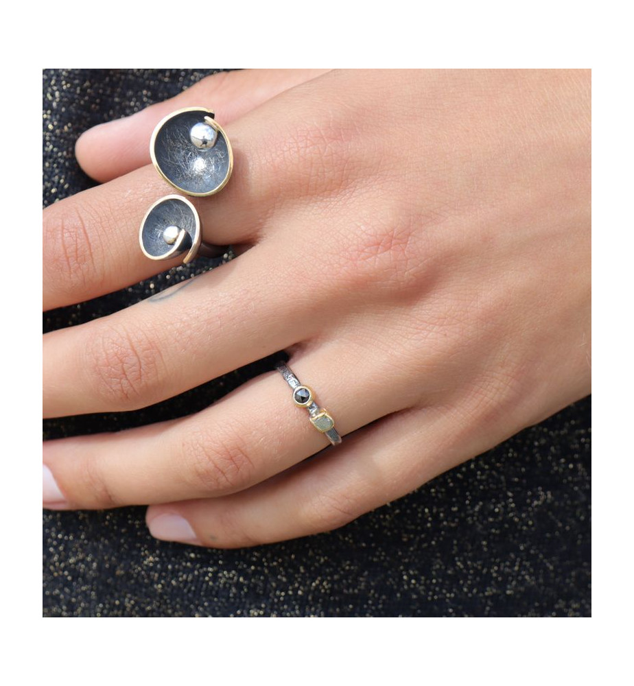 bague argent 925 avec diamant