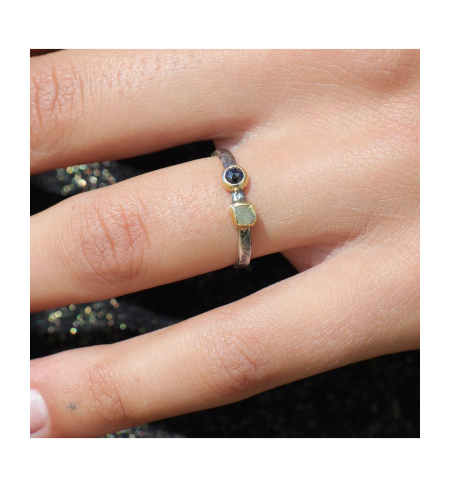 diamant noir bague