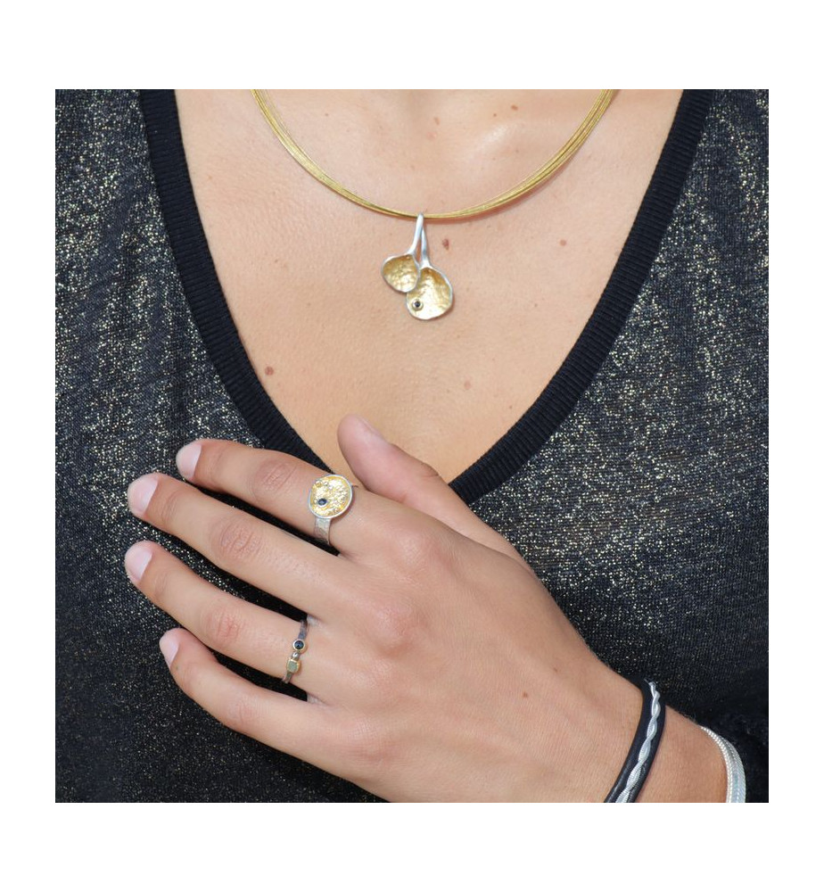 diamant noir bague femme