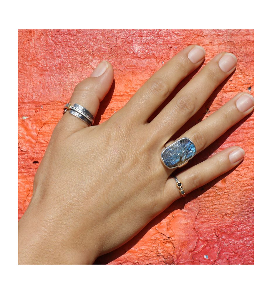 bague femme argent avec diamant