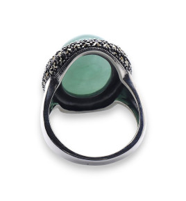 bague jade argent