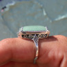 bague argent jade verte