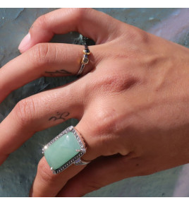 bague jade argent