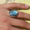 bague labradorite bleue