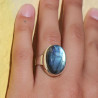 bague pierre labradorite argent