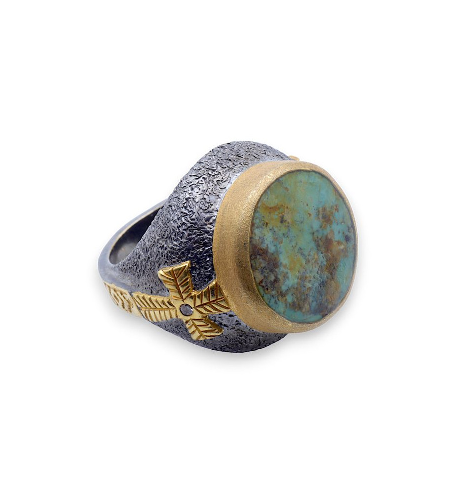 bague turquoise de création