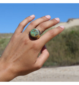 bague turquoise de création