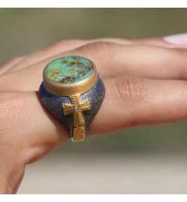 bague turquoise femme argent